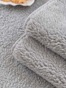 1Pc Embroidered Sherpa Sofa Cover, Soft Plush Couch Protector, Non-Slip & Washable Furniture Slipcover For Living Roomfor 1/2/3/4-Seater Sofa - Grey - View 8