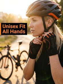 Anti-Slip Half-Finger Fitness Gloves With Padding And Mesh Design, Adjustable Breathable Sports Gloves, Unisex, Suitable For Work, Cycling, Gym, Boxing, Motorcycle Gear, Hiking, Camping, Travel Essential Accessory - Multicolor - View 7
