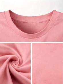 Casual Long T-Shirt With A Summery Italian Design. Features Graphics Of Sun, Lemons, And Crabs-Perfect For Enjoying Your Beach Vacation. - Pink - View 4