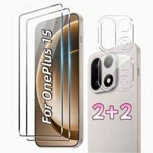 4pcs (2+2) Compatible With One Plus 15/12/13/13R/Nord 5/Nord CE5, 2pcs Clear High-Definition Screen Protector + 2pcs Clear High-Definition Tempered Glass Lens Protector, Lens Protector Pad, Screen Protector Film, High-Definition Edge Glue Full Coverage Tempered Glass Screen Protector, Easy Installation, Scratch-Resistant Film, Phone Protection, High Clarity, Smooth Surface, Shatter-Resistant Material, Durable Glass, Phone Screen Shield, Tech Enthusiasts - Clear - View 9
