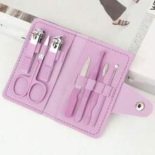 4/7/16pcs Stainless Steel Nail Clipper Set, Stainless Steel Nail Care Tool Set, Includes Straight Edge Nail File, Ear Pick And Scissors, Suitable For Home And Nail Salon, Manicure Tool Set - Multicolor - View 9