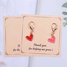 9pcs Romantic Heart Keychain Set, "Thank You For Helping Me Grow" Pocket Hug Token, Pocket Hug Gift Pack, Suitable For Men And Women. Perfect For Birthday Party, Wedding Favors, Holiday Party Decor, Friendship Gift, Father's Day Gift And More Fashionable Party Keychain Set. Give To Your Partner, Dad, Friends And Family Colleagues. - Multicolor - View 6