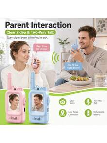 Walkie Talkie With Video Function (2-Pack), With Camera And Voice Changer - 650mAh Rechargeable Battery, Outdoor Communication Device, Ideal Gift For Camping And Hiking - Multicolor - View 2