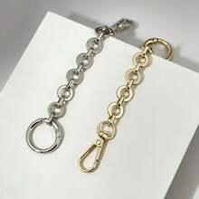 1pc Handbag Extended Chain Strap With Buckle, Leather Strap Extender, Durable Color, Alloy External Extended Chain, Handbag Shoulder Crossbody Bag Chain, Underarm Bag Extended Metal Chain, DIY Bag Chain Accessory - Multicolor - View 3