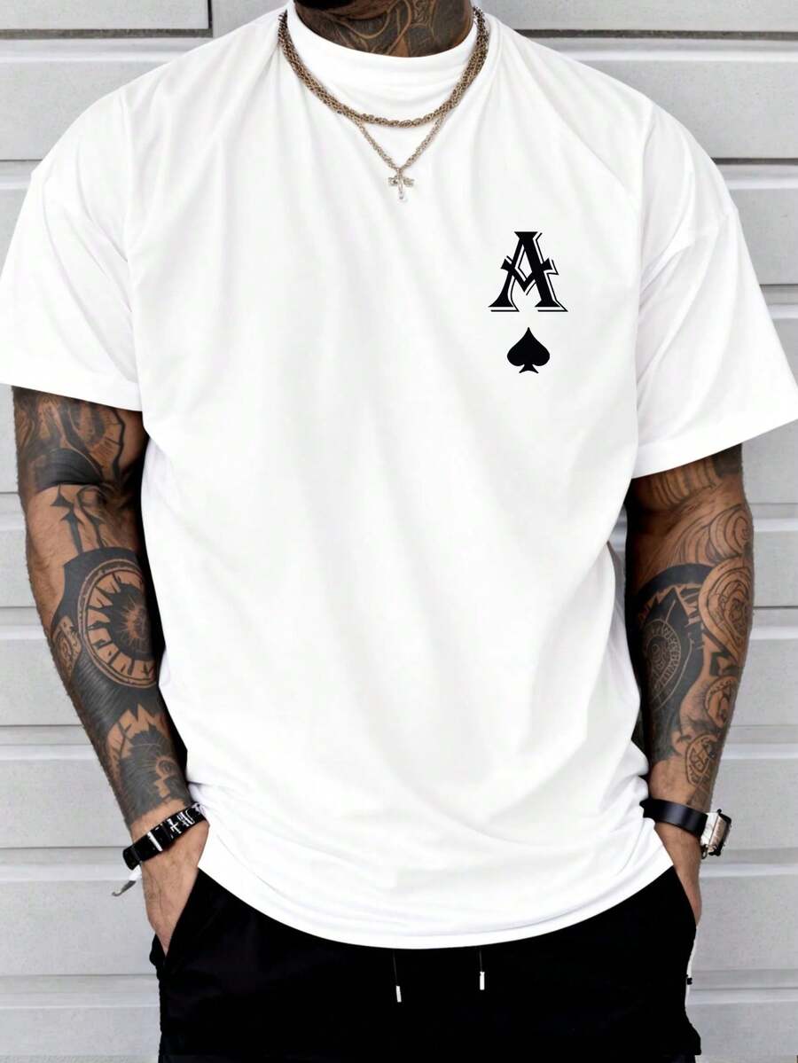 Camiseta de cuello redondo de corte slim casual para hombres, adecuada para el transporte INWU - Blanco - Ver 1