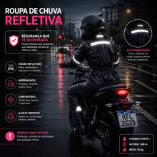 Kit Capa de chuva feminina rosa impermeavel par de galochas e touca proteção rosto - M - Visão 5