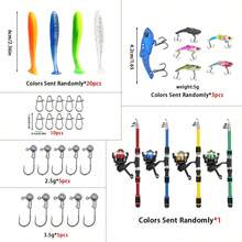 Beginner Sea Fishing Rod Set Complete Fishing Gear Outdoor Fishing Tool Kit - Multicolor - View 11