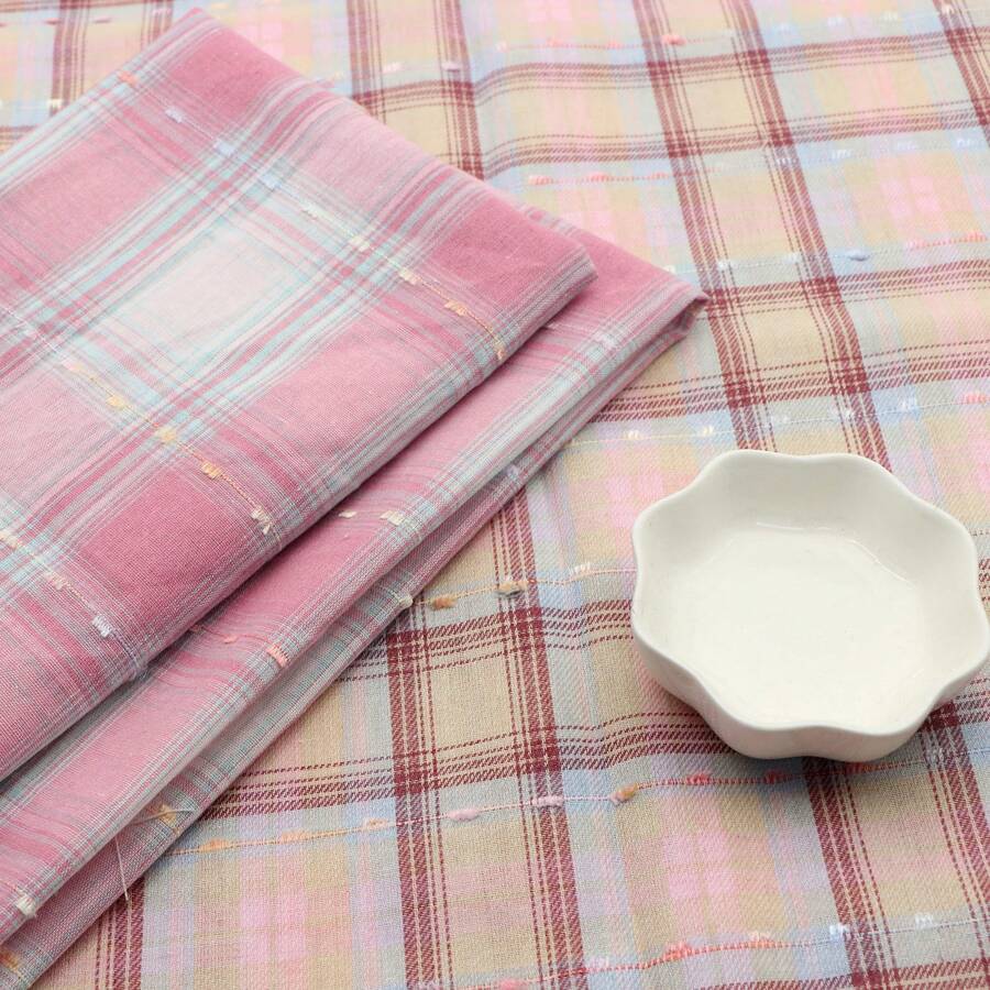 Kain Poliester Tahan Lama Jacquard Ukiran Potong | Tekstil Cetak Kotak-kotak Skotlandia Multi-Warna untuk Kerajinan DIY, Dompet & Kantong Buatan Tangan, Pola Elegan, Bahan Berkualitas Tinggi, Desain Klasik - bawaan - View 1