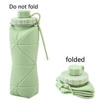 Collapsible Silicone Water Bottle, Lightweight & Portable For Travel & Commute - Multicolor - View 7