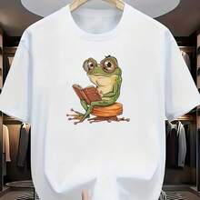 Camiseta gráfica vintage Cool Summer para hombre, camiseta de algodón con cuello redondo y manga corta, camisetas informales unisex, camisetas de gran tamaño, ropa de calle - Multicolor - Ver 1