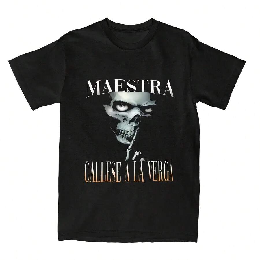 Calacas Chidas para mujer, camisetas con estampado de gimnasio, Todo Sea Por Las Senoras, camiseta de calle de verano de Hip Hop, ropa informal Harajuku para mujer - Multicolor - Ver 1