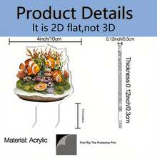 [2D Flat][2D Flat]Acrylic Ground Stake, Colorful Clownfish And Seaweed Design, Perfect For Decorating Your Garden And Lawn On Father's Day And Peace Day - A - View 5