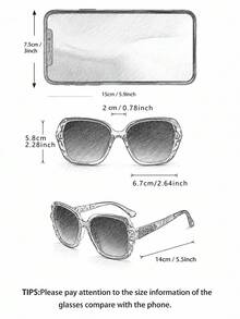 Luxury Brand Design Vintage Rhinestone Women Men Fashion Gradient Lens Shades For Female - Tea - View 7