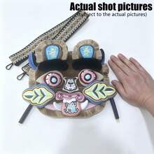 1pc/Chinese Culture Intangible Cultural Heritage Storage Bag And Same Style As Little Rich Man "X" Tiger Head Shoulder Bag, Can Be Carried On Shoulder Or Hand-Held. This Bag Features An Lion Head Design, Also Can Be Used As A Storage Bag (Purely Handmade, Some Shapes And Colors May Have Slight Differences, Please Do Not Order If You Mind) - Multicolor - View 6