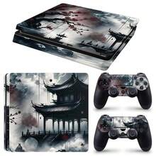 1 Set de Pegatinas de Patrón Impreso para Consola de Juegos Delgada, Resistentes al Agua, Resistentes a Arañazos, Película Protectora Decorativa Personalizada para Control - Ver 1