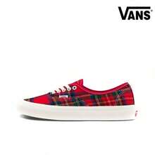 Vans Style 44 Canvas Anaheim Check Pattern Durable Lightweight Low-Top Sneakers Unisex Red - VN0A54F29GT - View 6
