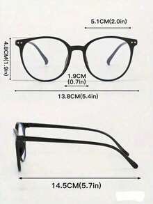 Gafas de marco de plástico minimalista para hombres, estilo retro clásico, moda transparente - Multicolor - Ver 5