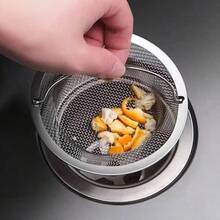 不鏽鋼水槽濾網附手柄，防堵塞細網濾籃，可重複使用廚房水槽塞，用於過濾食物殘渣與雜物 - 彩色 - 查看 7