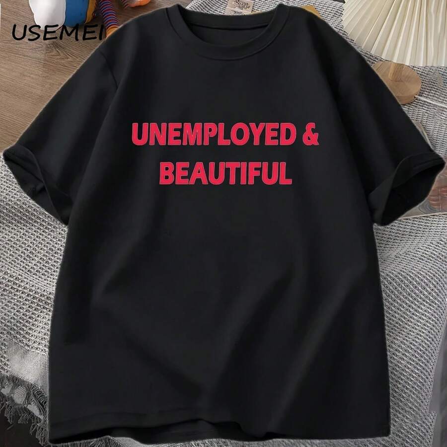 Camisetas de manga corta para hombre y mujer, ropa informal divertida con estampado, ropa de calle de algodón - Multicolor - Ver 1