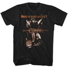 Camiseta Conan The Barbarian para hombre, camiseta clásica con cita del Bárbaro, ropa informal de manga corta con gráfico, camiseta informal holgada para fanáticos de la película de los años - Multicolor - Ver 1