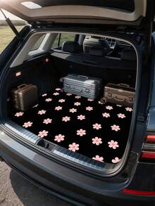 1pc - Car Trunk Mat With Beautiful Daisy Pattern. Made Of Pet-Friendly Material, Reduces Trunk Odor And Keeps Your Car Clean. Suitable For Sedans, SUVs, CUVs And Other Models. - A - View 3