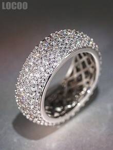 1pc Classic Cubic Zirconia Ring, Women's Model, Suitable For Wedding, Engagement, Anniversary, Party, Valentine's Day And Other Occasions - 1# - View 10