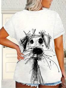 Plus Size T-Shirts - Black - View 4