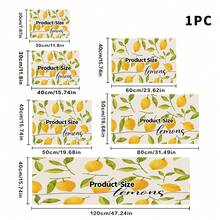 1pc Dish Drying Mat, Coffee Machine Mat, Watercolor Lemon Branch & Leaf Print Polyester Fiber Absorbent Mat, Durable Water-Absorbing, Suitable For Dining Table, Cafe And Other Scenes, Multi-Purpose Drainage Mat, Home Gift, Tabletop Decor - XYLSD-501 - View 12