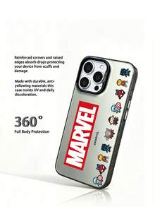 Marvel 蜘蛛人 & 鋼鐵人 卡通男款手機殼，相容 iPhone 17 Pro Max/17 Pro/Air/16 Pro Max/15 Plus/14/13/IP 17/15Pro/12 Pro/11/16 Plus,XR Apple 防摔防刮保護殼 - 透黑4 - 查看 4
