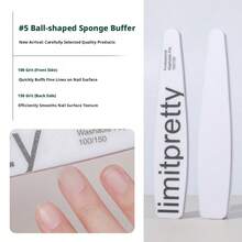 1PC Imported Wear-Resistant Washable Nail File, Double-Sided Coarse And Fine Grit Design, Washable And Durable Without Shedding Sand, Quickly Shapes And Polishes Nails, Easily Trims Nail Shape And Removes Dead Skin And Hangnails, Suitable For Home And Nail Salon Use, Durable Shaping Sponge Nail File Basic Manicure Tool - Multicolor - View 8