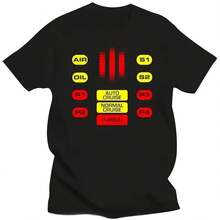 New Asian Size Men's Clothing, Hot Knight Kitt Control Panel T-Shirt, Crew Neck Fitness T-Shirt, Fashionable High Quality Cotton T-Shirt - 彩色 - 查看 1