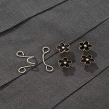 2 pares de botones sin perforación para apretar la cintura de los jeans, reductor de talla de cintura, hebilla de metal ajustable y desmontable, faja de cintura anti-exposición - 2paris - Ver 5