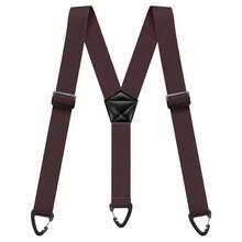 Tirantes ocultos para hombres, trabajo resistente debajo de la ropa con tirantes en la espalda en Y, 1,5 pulgadas con 3 bucles a presión - Marrón - Ver 12