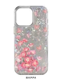 GIIPPA 1個貝殼圖案底座搭配蝴蝶與花卉設計，Phone 17 Pro Max 手機殼，相容於 Phone 16 Pro Max、15 Pro Max、14 Pro Max，韓系高端時尚趣味手機殼，相容於 11/12/13/14/15/16 Pro Max Plus，優雅設計適合男女，聖誕節、情人節、復活節、婚禮季和生日送女友的完美禮物！ - 彩色 - 查看 6