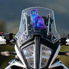 1pc Vibrant Neon Cat Waterproof Vinyl Sticker PVC Suitable For Car, Window, Motorcycle, Scooter, Fuel Tank, Car Body, Trunk Decoration Decal - A - View 4