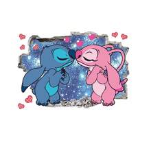 1 buah Stiker Dekoratif PVC Perekat Diri Kartun Anime Disney Stitch Stiker Dinding Antargalaksi Tahan Air untuk Rumah - Jahitan - View 3