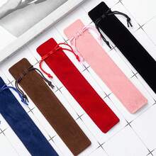Funda para bolígrafo con cordón aleatorio de 1/5/10/20 piezas, previene arañazos, desgaste y abolladuras para bolígrafos, lápices ópticos o accesorios pequeños, adecuada para almacenar un solo bolígrafo, lápiz labial, brocha de maquillaje, joyas, unidad USB y otros artículos pequeños y delgados. Perfecta para uso diario, viajes o viajes de negocios, cumpleaños, aniversarios, vacaciones o regalos corporativos, temporada de regreso a la escuela - multicolor - Ver 1