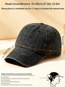 Gorra de béisbol unisex vintage lavada sin estructura ajustable, gorra de papá, verano, playa - Multicolor - Ver 2