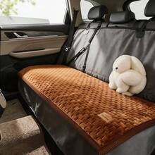 VIPMART 1pc Dog Car Seat Cushion, Warm Thickened, Easy To Clean, Durable Polyester Fiber, Suitable For SUV, Sedan And Truck, Back Seat Extension Coverage, Suitable For Winter Driving, Suitable For Large, Medium And Small Pets Cats And Dogs, Anti-Slip Protective Pad - Coffee Brown - View 2