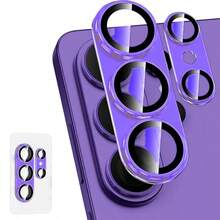 1pc Armor Lens Protector, Compatible With Samsung Galaxy S26/S26 Ultra/S26 Plus, Dedicated Camera Lens Protector Film, Made Of Aluminum Alloy Frame And 9H Tempered Glass. Includes Metal Ring, Strong Adhesion, Compatible With Phone Cases, Available In Purple, Blue, Silver, Black, Scratch-Resistant, Shockproof, Durable, Easy Installation With Positioning, Lens Protector Film, Lens Protector Pad - Multicolor - View 14