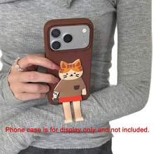 Creative Cute Long-Legged Animal Cat Adhesive Phone Stand Silicone 3D Back Sticker Flexible Foldable Holder - Multicolor - View 4