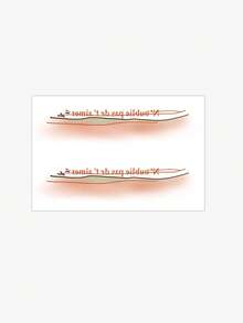 1pc French-Style Handwritten "Don't Forget To Love You" Gradient Text Pattern Tattoo Sticker, Temporary Tattoo Sticker, Realistic Tattoo Design, Suitable For Travel, Music Festivals, Games, Graduation Gifts, Lasts For 3-5 Days - Multicolor - View 4