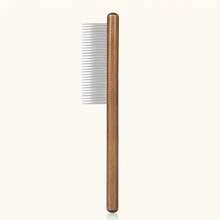 Comfortable Wooden Handle Comb For Cats And Dogs - Stainless Steel Teeth, Suitable For Long And Short Hair, Pet Grooming Tool, Stainless Steel Comb, Wooden Handle Grooming Tool - Fine Teeth - View 7