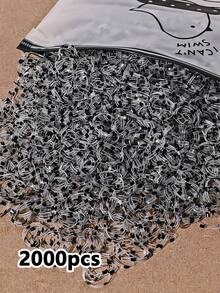 2000Pcs Girls Transparent Colorful Spliced Rubber Hair Ties Hair Bands Suitable For Daily Use - 彩色 - 查看 1