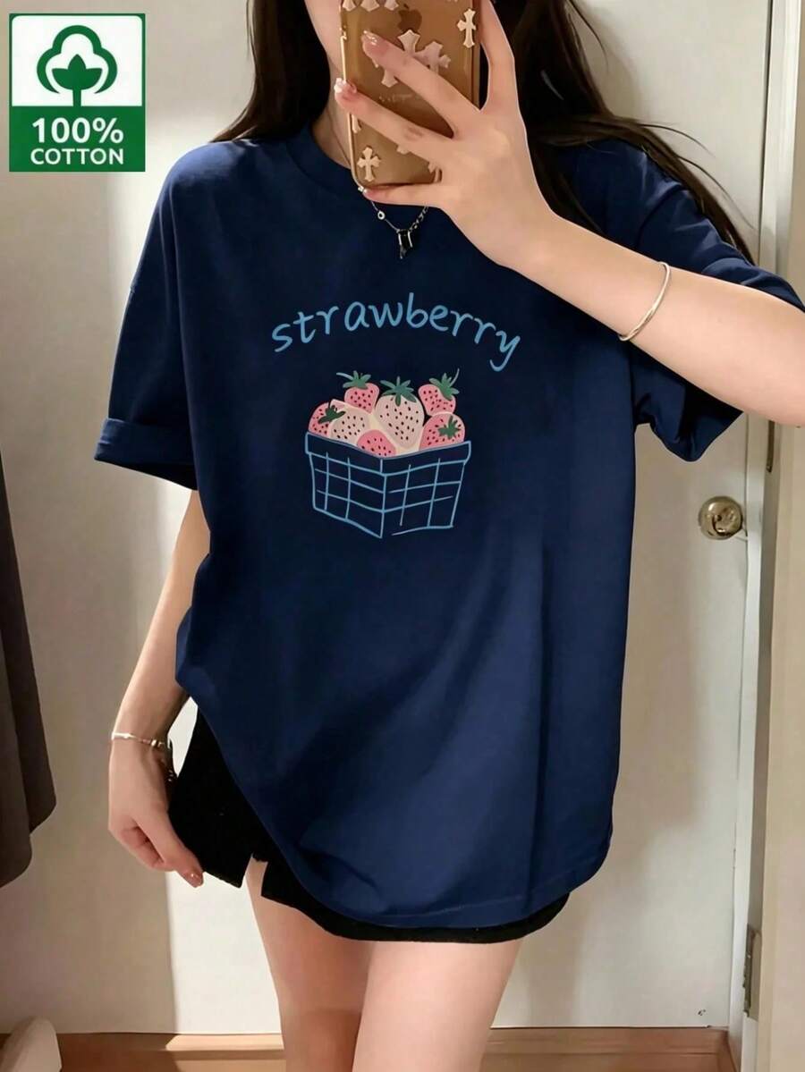 Women T-Shirts - Navy Blue - View 1