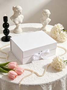 1pc Foldable Gift Box, Gift Packaging Box, Gift Bag, Solid Color Gift Box, Birthday Party Gift Box, DIY Foldable Double-Door Gift Box, Suitable For Party Holiday Gifts, Saudi National Day Gifts, Home, Gathering, Wedding, Wedding Favors - View 22