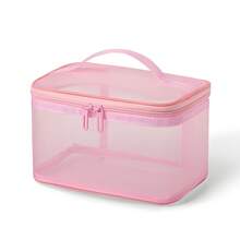 1pc Makeup Bag Handheld Single/Double/Triple Layer Mesh Cosmetic Bag, Large Capacity Toiletry Bag, Portable Makeup Organizer, Multi-Functional Compartment - Multicolor - View 24