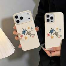 1pc TPU Material Fresh Sea Turtle Shell Ocean Pattern Phone Case Compatible With IPhone 17 Pro Max/17/16 Pro Max/15/13/12/11/ S20 FE/A15/S24/A55/ Note 11/Note 12/Note 13 Pro Full Coverage Shockproof Soft Protective Cover - White - View 1