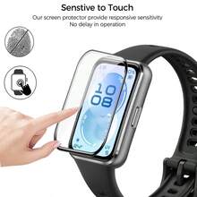 3pcs/Set Película Protectora de Pantalla Para Band 11/11Pro/10/9/8, Material PMMA Película Suave (No de Vidrio), Tacto Suave, Transparente de Alta Definición, Cobertura Completa de Pantalla, Instalación Fácil, Adecuado Para Accesorios de Band - Multicolor - Ver 4
