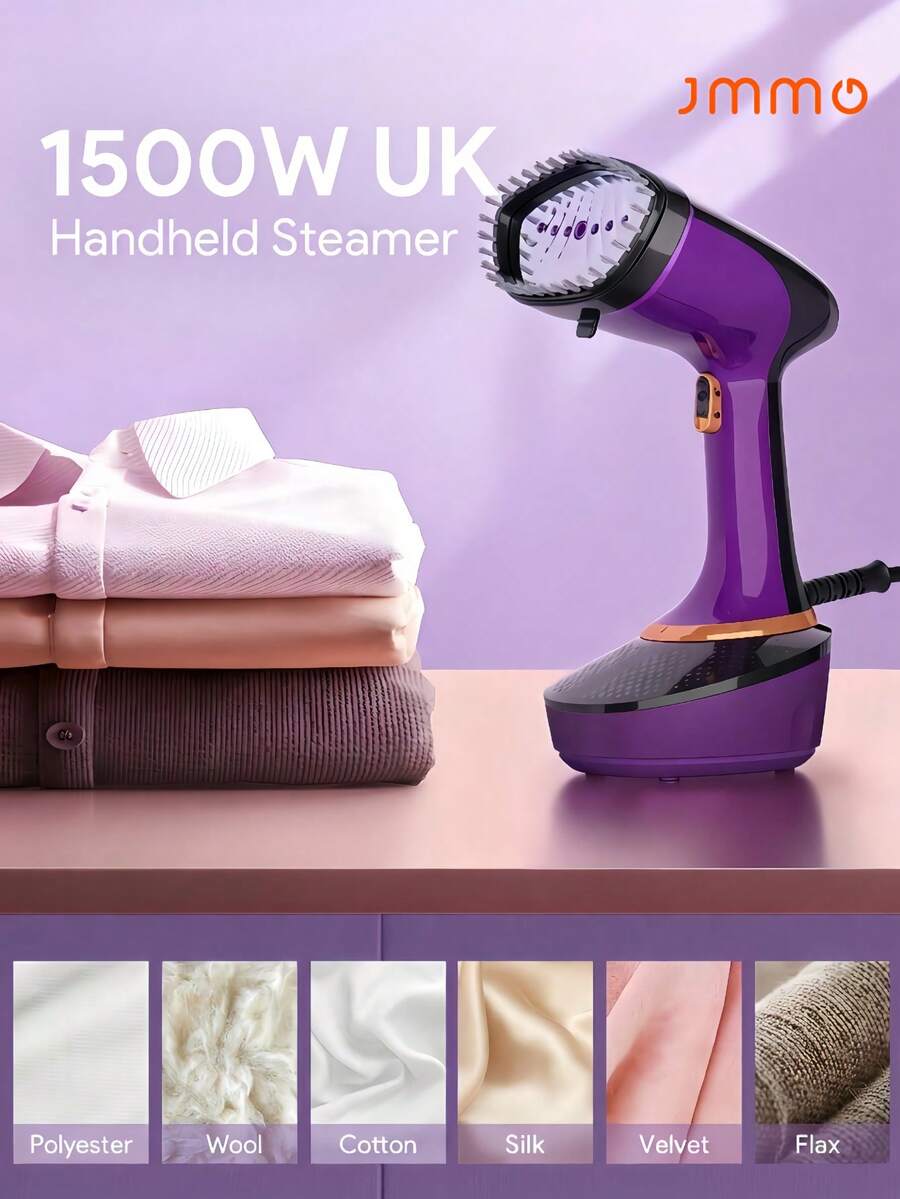 JMMO Portable Handheld Garment Steamer Iron, Travel Steamer, 1502 W Fabric Steamer-UK Plug, Ideal For Clothes & Home Use - UK Plug(220-240V) - View 1